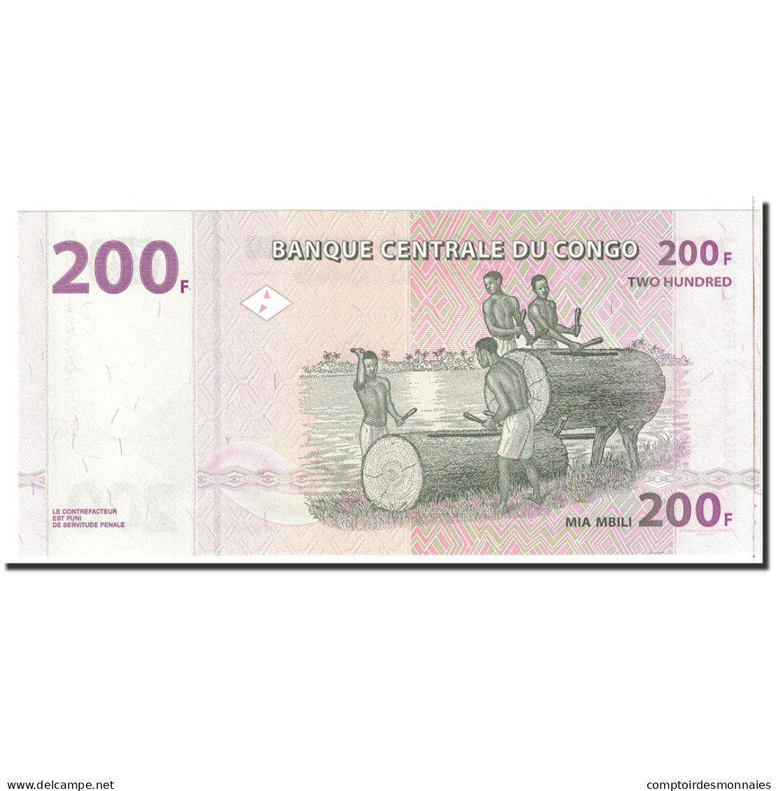 Billet, Congo Democratic Republic, 200 Francs, 2007, 2007-07-31, KM:99a, NEUF - République Démocratique Du Congo & Zaïre