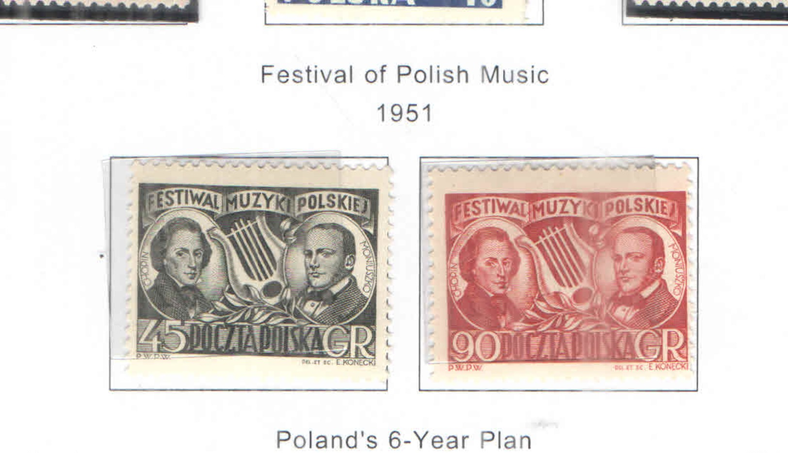 Polonia PO 1951 Music Polish Scott.526+527 +See Scan On Scott.Page; - Nuovi