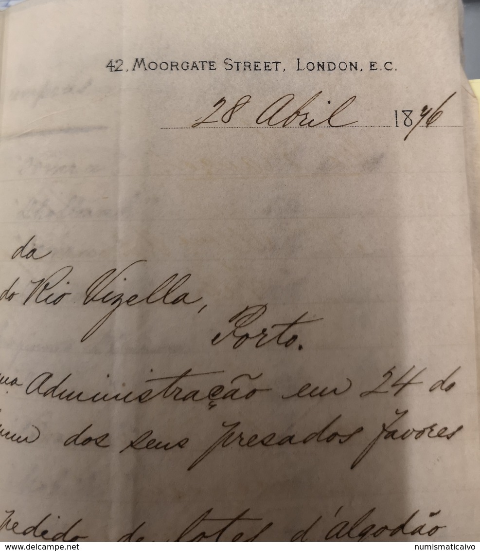 CARTA DE LONDRES 28-ABRIL 1876 KNOWLES & FOSTER - Royaume-Uni