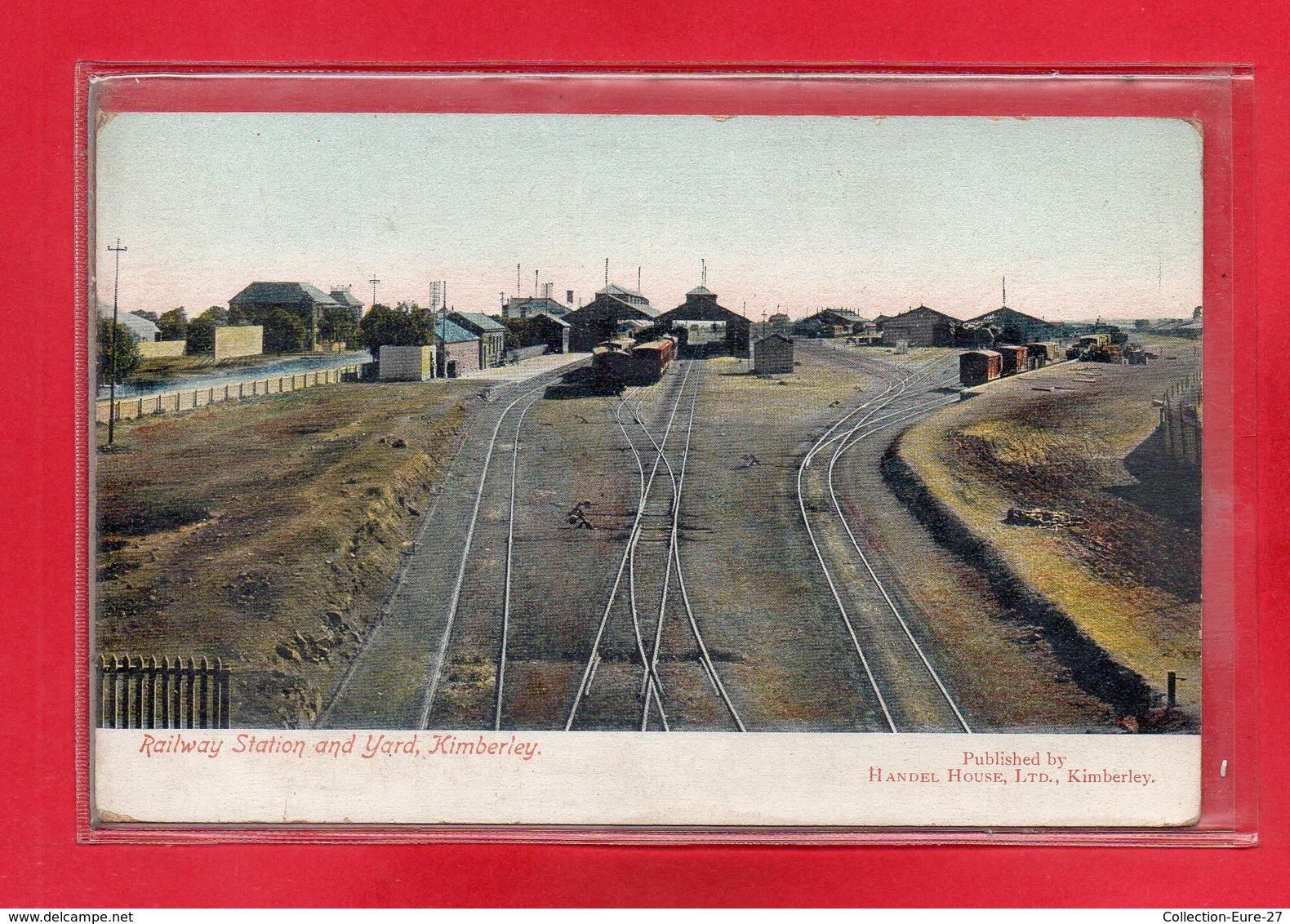 AFRIQUE DU SUD-CPA RAILWAY STATION AND YARD - KIMBERLEY - South Africa