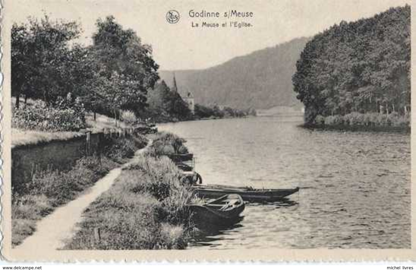 Godinne - La Meuse Et L'Eglise - Circulé En 1949 - TBE - Yvoir - Yvoir