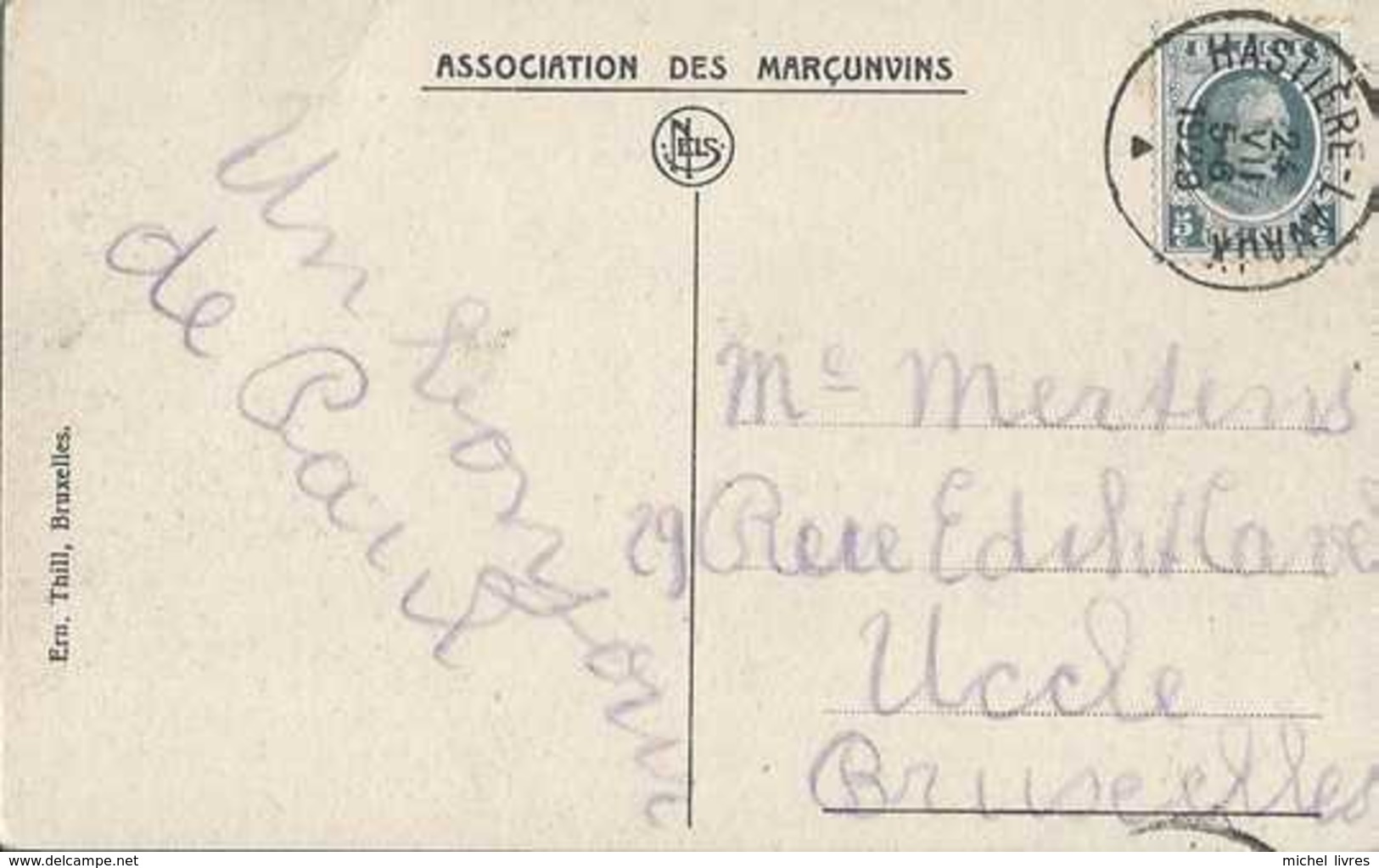 Hastière - Villa Scolaire - Le Jardin - Circulé En 1929 - Animée - Association De Marçunvins De Bruxelles - TBE - Hastière