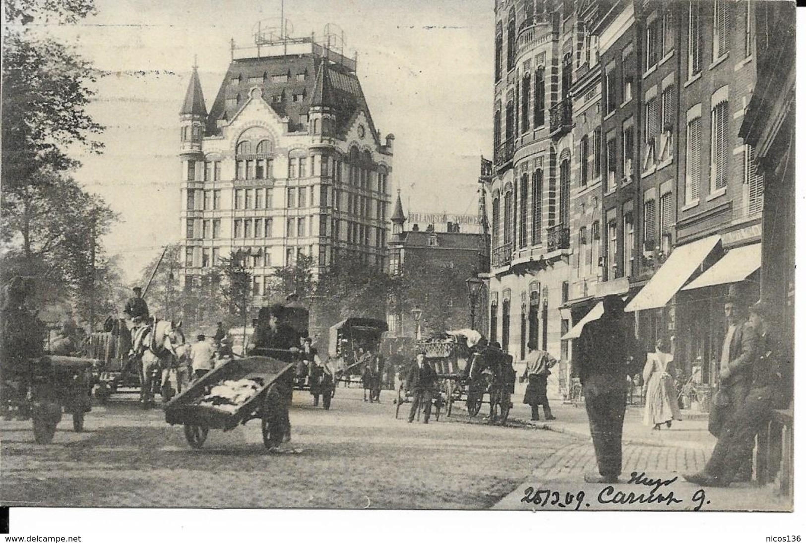 ROTTERDAM  WITTE HUIS  ATTELAGES  ECRITE 1909 - Rotterdam