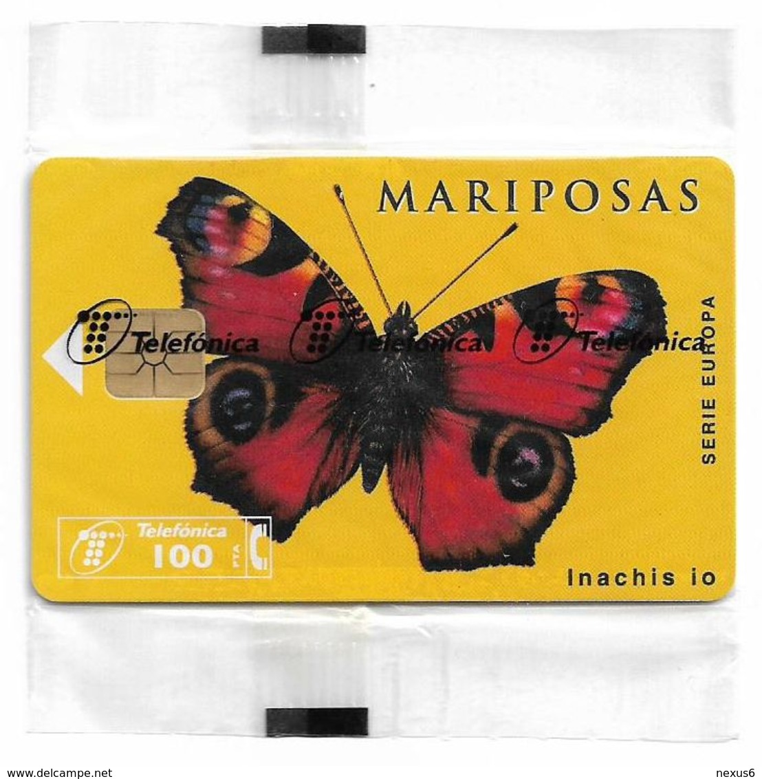 Spain - Mariposas - Inachis Io Butterfly - P-212 - 05.1996, 100PTA, 5.000ex, NSB - Emissions Privées