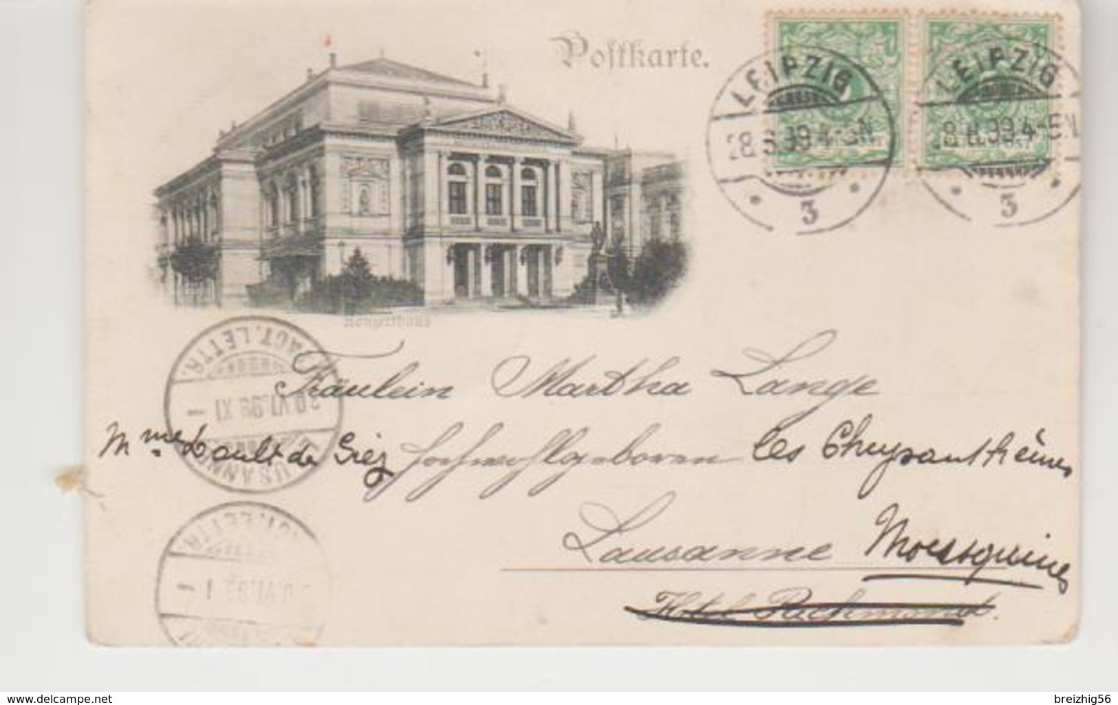 Allemagne LEIPZIG Konzerthaus 1899 - Leipzig