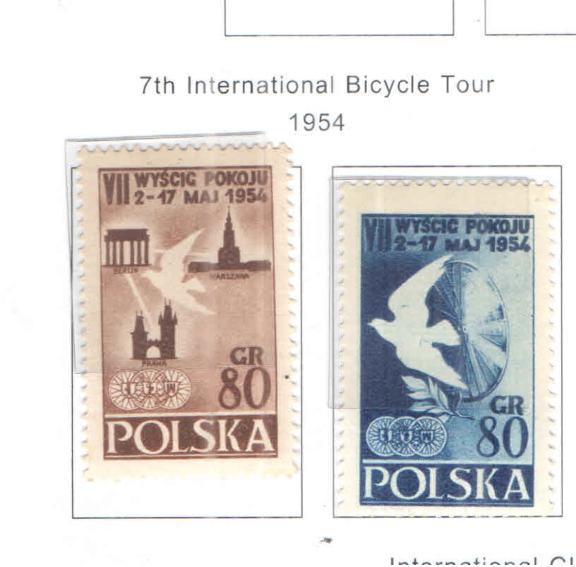 Polonia PO 1954 7 Int.Gara Ciclismo   Scott.620+621 +See Scan On Scott.Page; - Nuovi