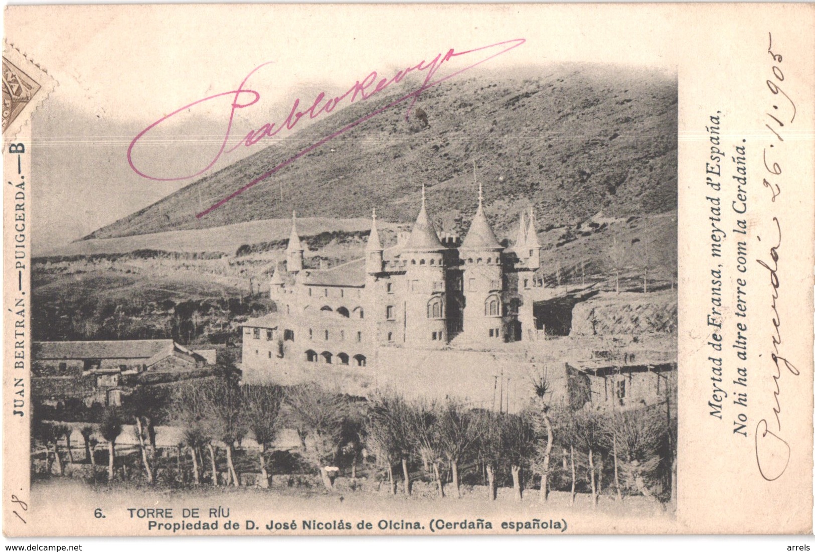 ES PUIGCERDA - Bertran  B 6 - Précurseur - Torre De RIU - Belle - Autres & Non Classés