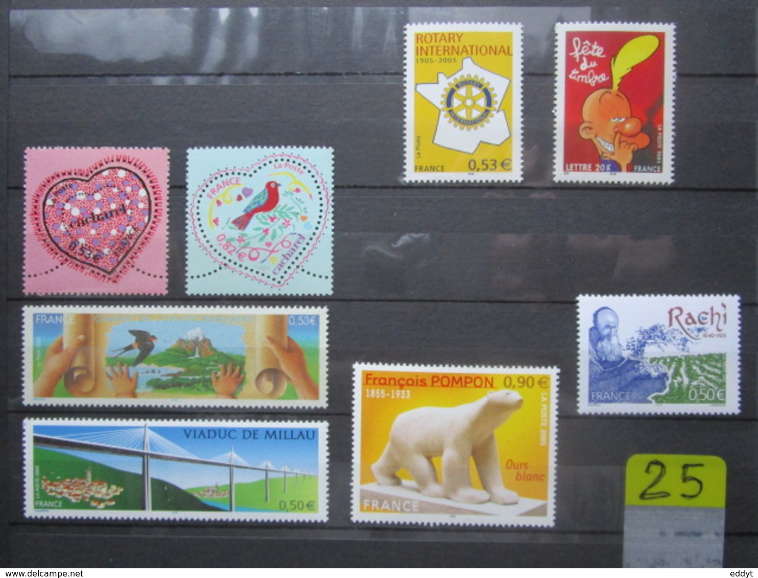 N° 25 - LOT De 25 TIMBRES FRANCE ** Neufs FRANCE  Collection 2003 TBE - Verzamelingen