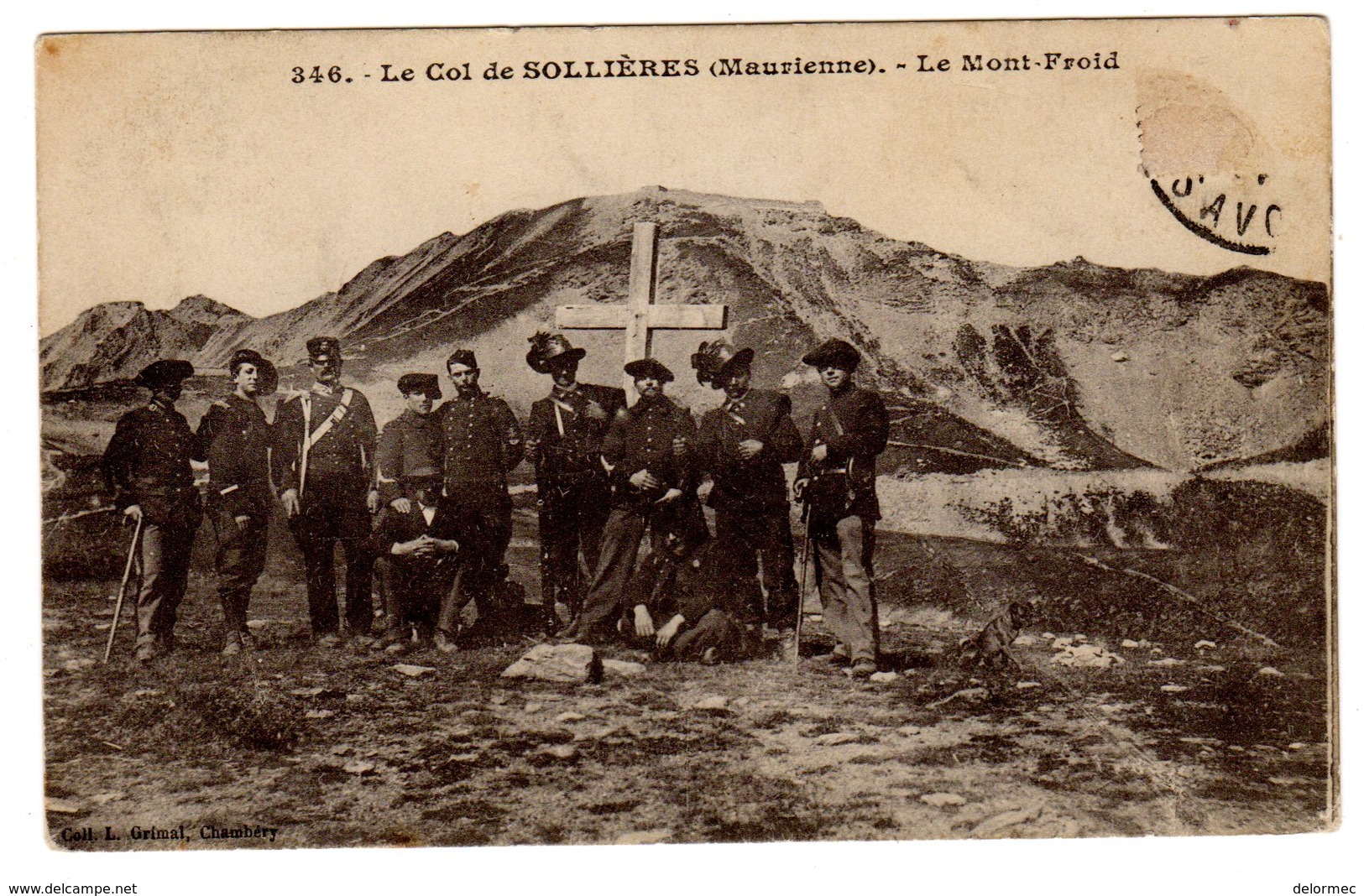 CPA Militaria Maurienne Sollières Sardières 74 Savoie Chasseurs Alpins Col Devant Croix Mont Froid éd Grimal Chambery - Autres & Non Classés