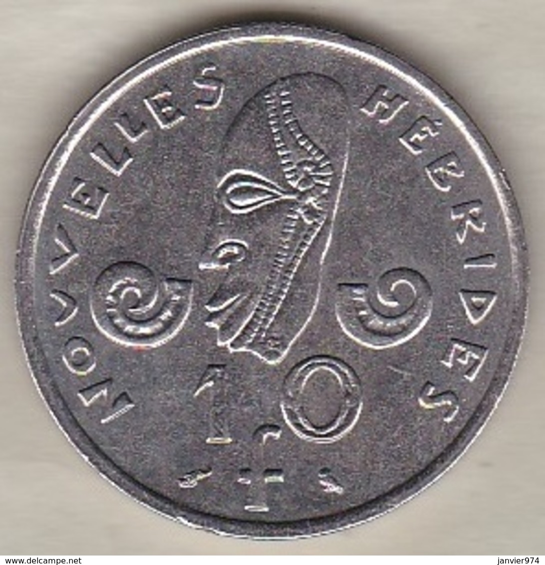 Nouvelles-Hébrides 10 Francs 1970 En Nickel - Vanuatu