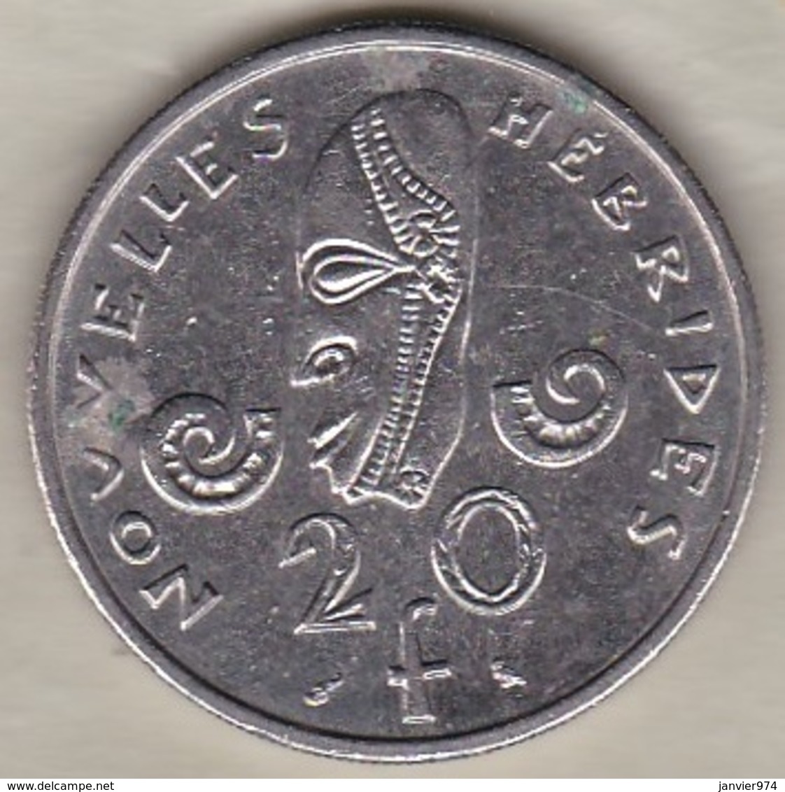 Nouvelles-Hébrides 20 Francs 1970 En Nickel - Vanuatu