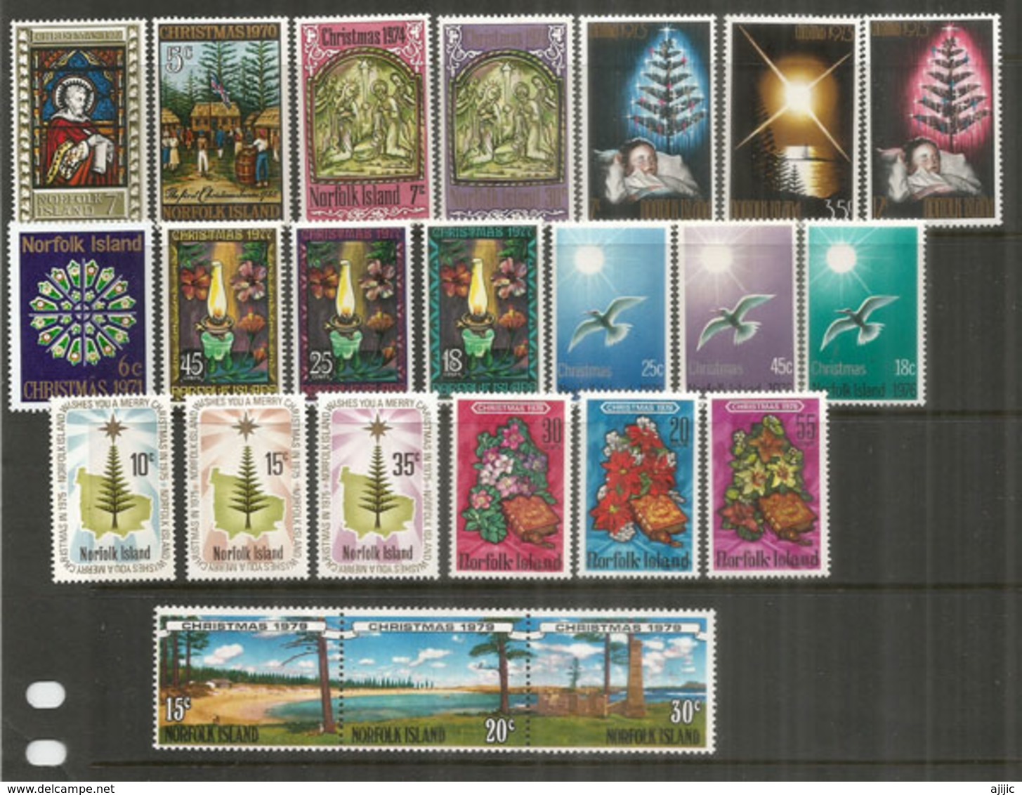 Emissions Noël Des Années 1970 à 1979.   23 Timbres Neufs **  Côte 25,00 Euro - Ile Norfolk