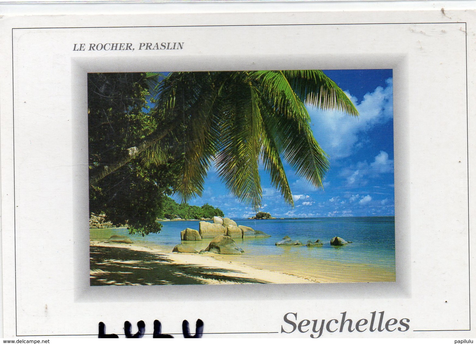 AFRIQUE : Seychelles Le Rocher Praslin : Photo Dino Sassi N° 313 , Timbre Victoria - Seychelles