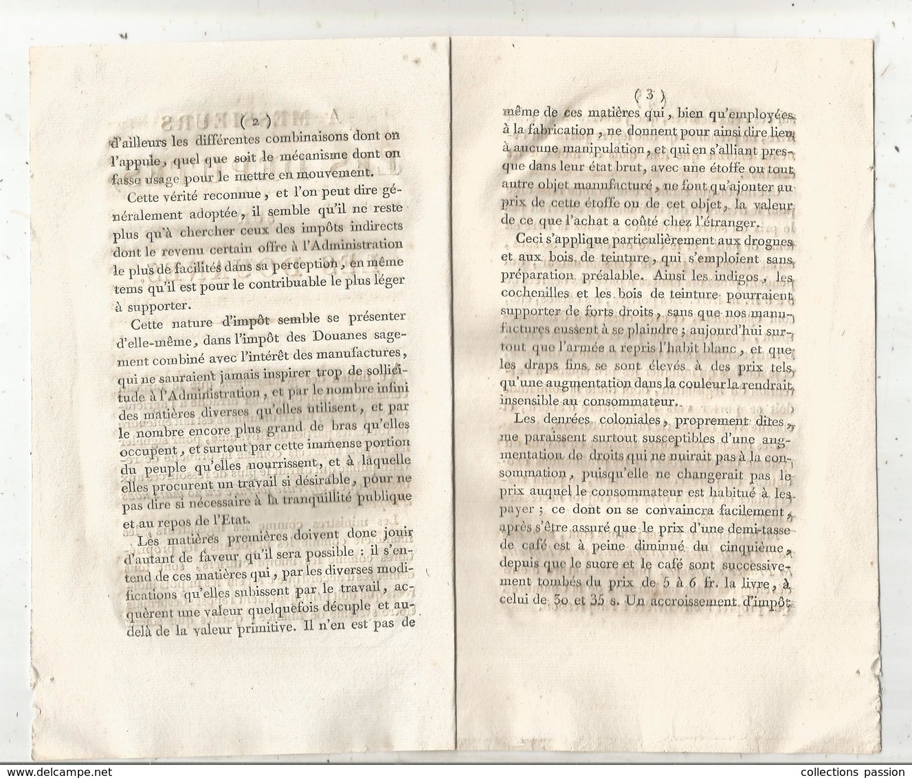 à Messieurs Les DEPUTES Sur Les DOUANES , 8 Pages , 5 Scans , Frais Fr 1.95 E - Decreti & Leggi