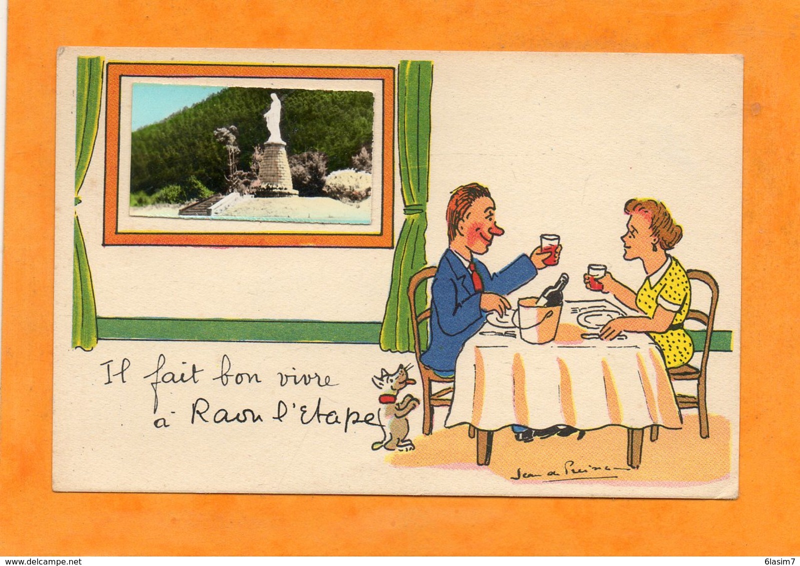 CPA -RAON-l'ETAPE (88) -Carte De L'illustrateur Jean De Preissac Avec Petite Photo Encartée De 1960 - Il Fait Bon Vivre - Raon L'Etape