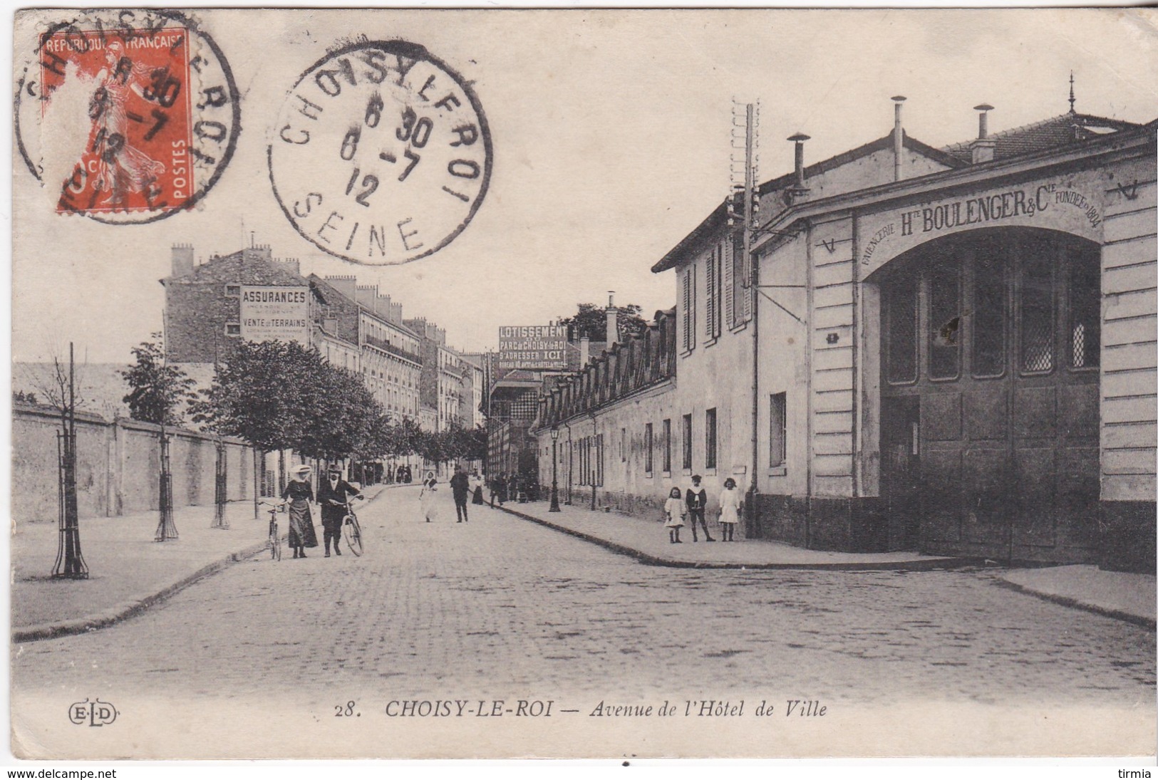 Faiencerie  Boulenger - Choisy Le Roi - Avenue De L' Hôtel De Ville - 1912 - Choisy Le Roi