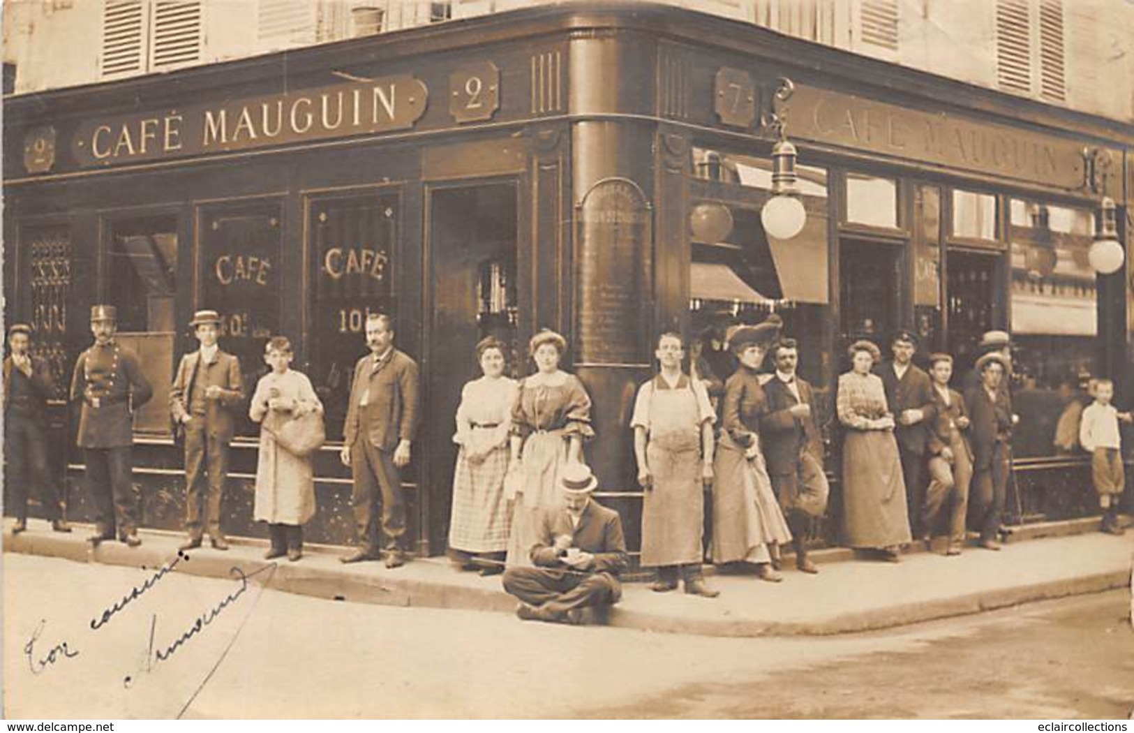 Bourges ? Sancerre ?   18        Café Mauguin      (Carte Photo Voir Scan) - Bourges