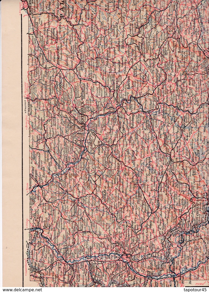 Carte 1/420 000 (60 Cm X 40 Cm) Le Front "Loraine Alsace 1916" Supplément à L'Illustration - Topographical Maps