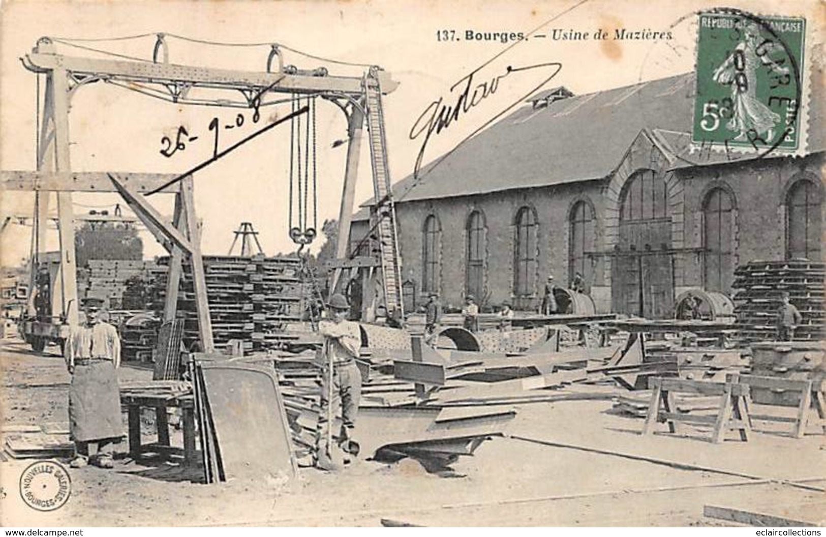 Bourges    18         Usine De Mazières.  Fonte Et Chaudronnerie      (Voir Scan) - Bourges