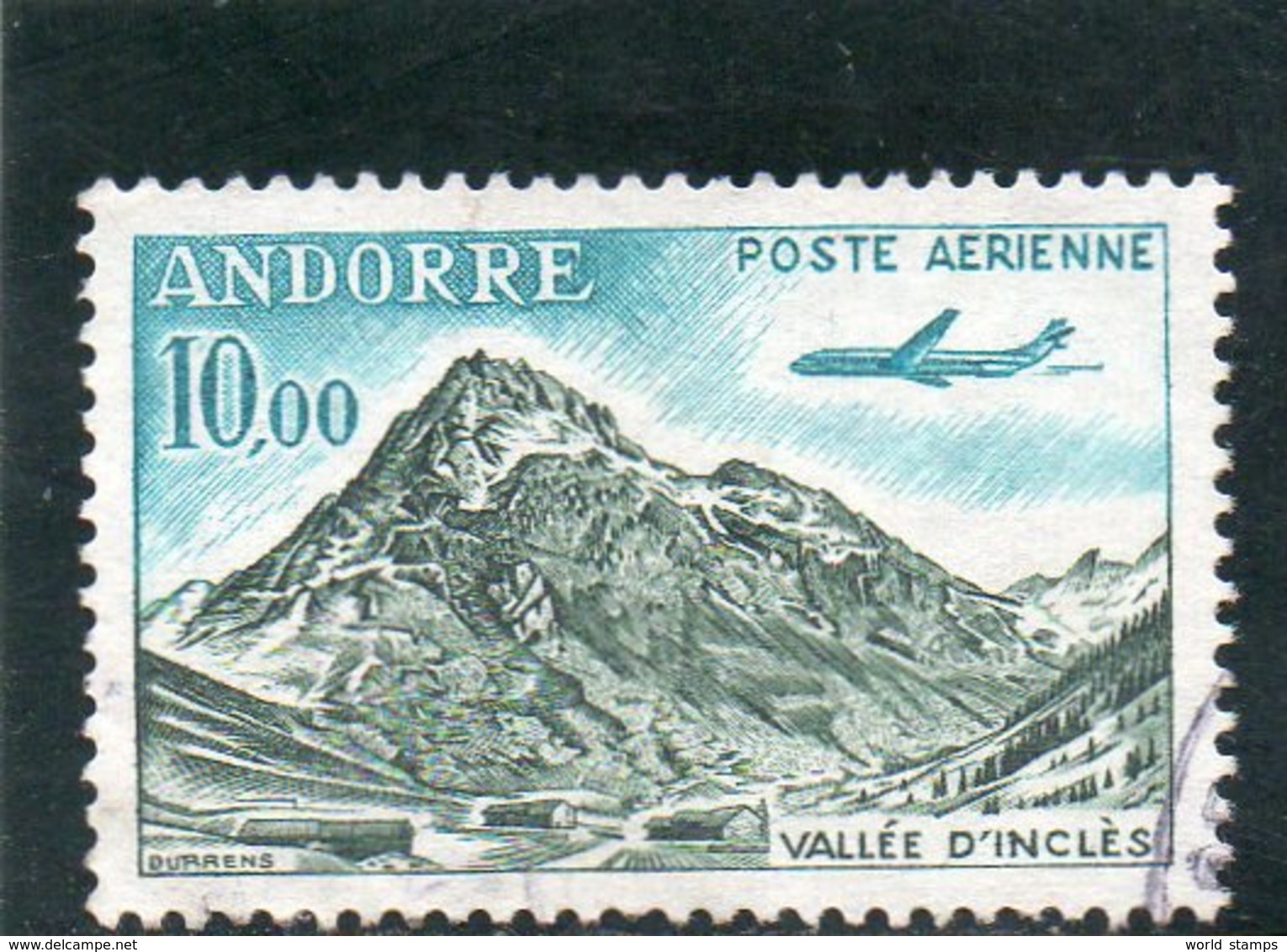 ANDORRE FR. 1961-4 O - Luchtpost