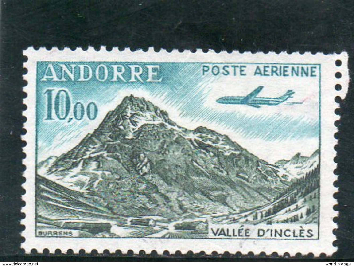ANDORRE FR. 1961-4 O - Luchtpost