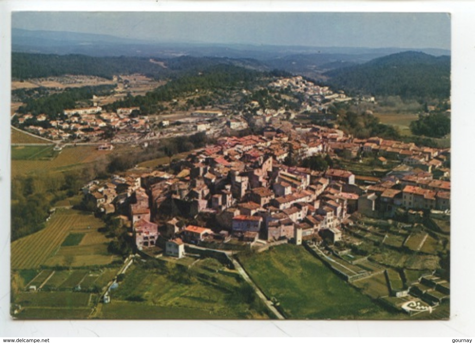 Carces (Var) Vue Panoramique Aerienne Du Vieux Et Du Nouveau Village - Carces