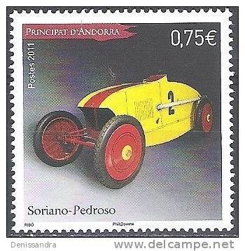 Andorre Français 2011 Yvert 710 Neuf ** Cote (2015) 2.80 Euro Soriano-Pedroso Voiture De Course - Unused Stamps