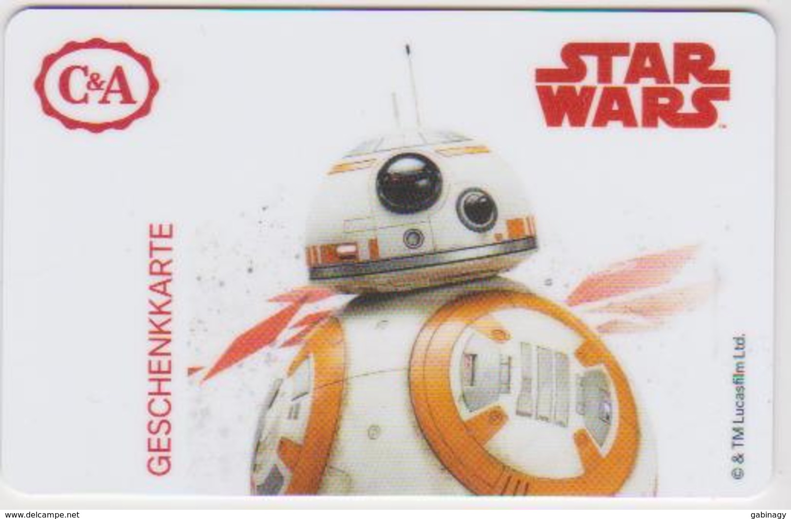 GIFT CARD - GERMANY - C&A 63 - STAR WARS - Cartes Cadeaux