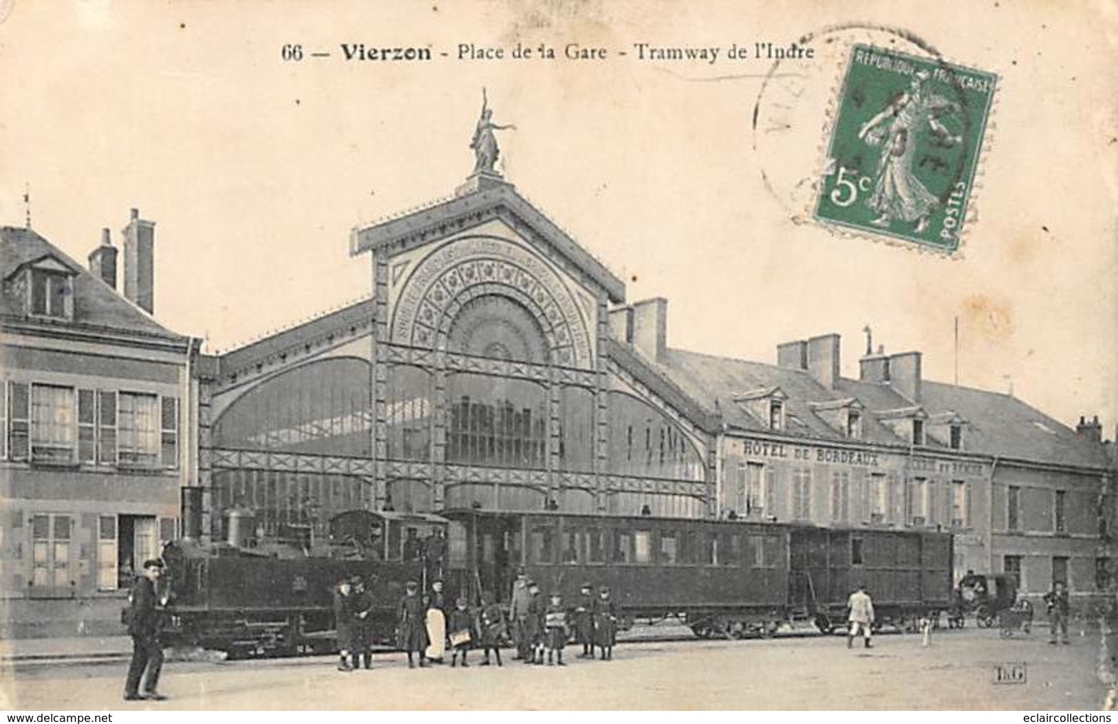 Vierzon   18         Tramway De L'Indre Place De La Gare       (Voir Scan) - Vierzon