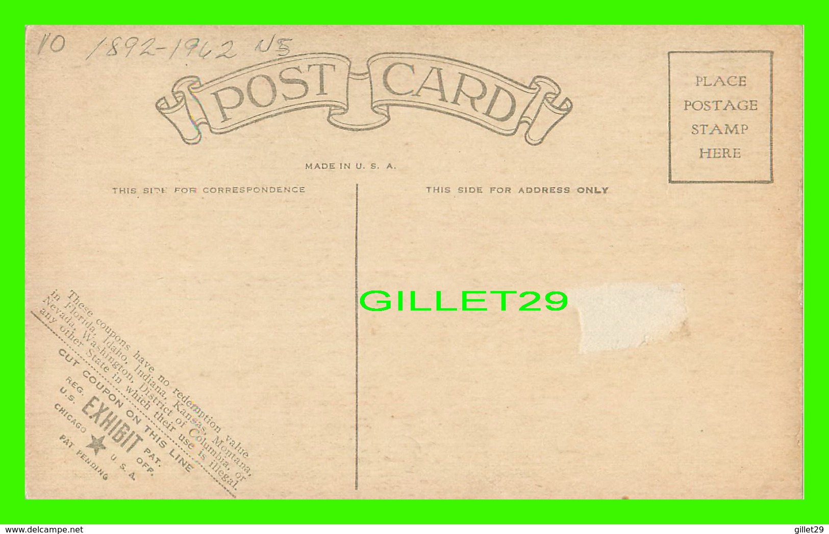 ACTEURS - HOOT GIBSON, 1892-1962 - UNIVERSAL STUDIO - 1928 EX. SUP. CO. CHICAGO - GET COUPON EXHIBIT - Actors