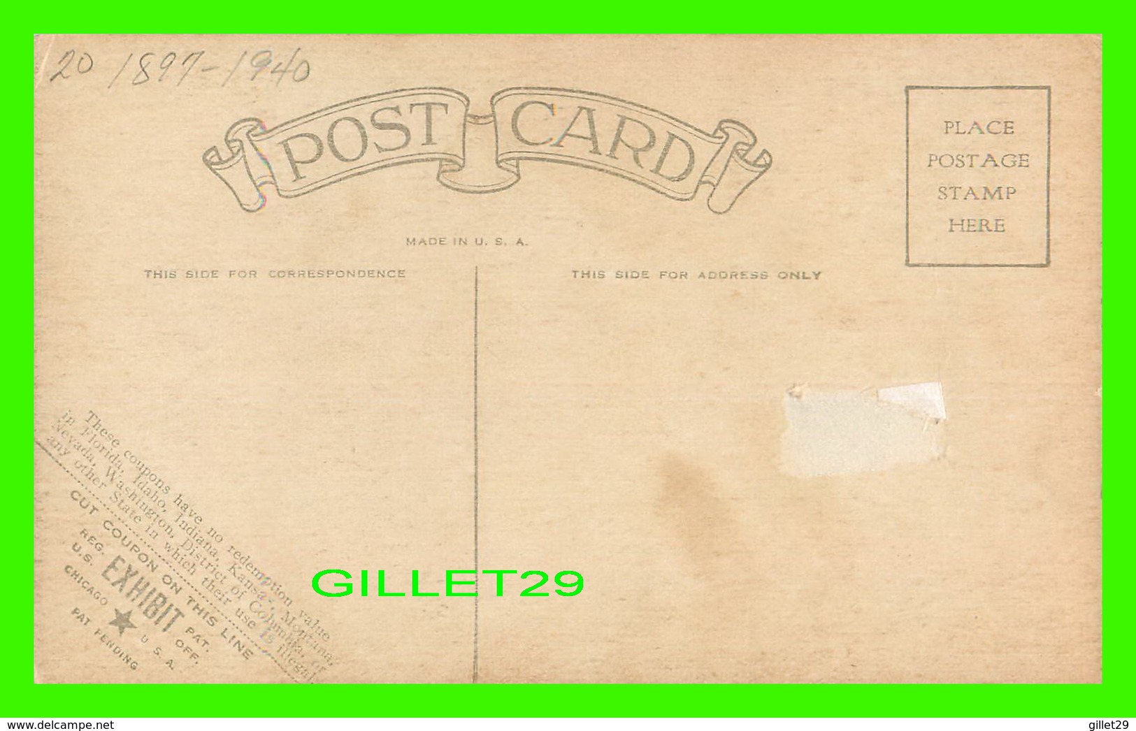 ACTRICES - HELENE CHADWICK, 1897-1949 -  EX. SUP. CO, CHICAGO 1928 - CUT COUPON EXHIBIT - - Acteurs