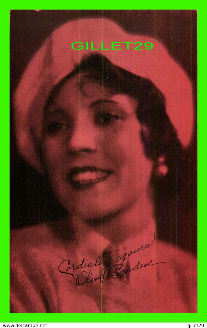 ACTRICES - OLIVE BORDEN, 1906-1947 - EX. SUP. CO. CHICAGO, 1928 - CUT COUPON EXHIBIT - - Acteurs