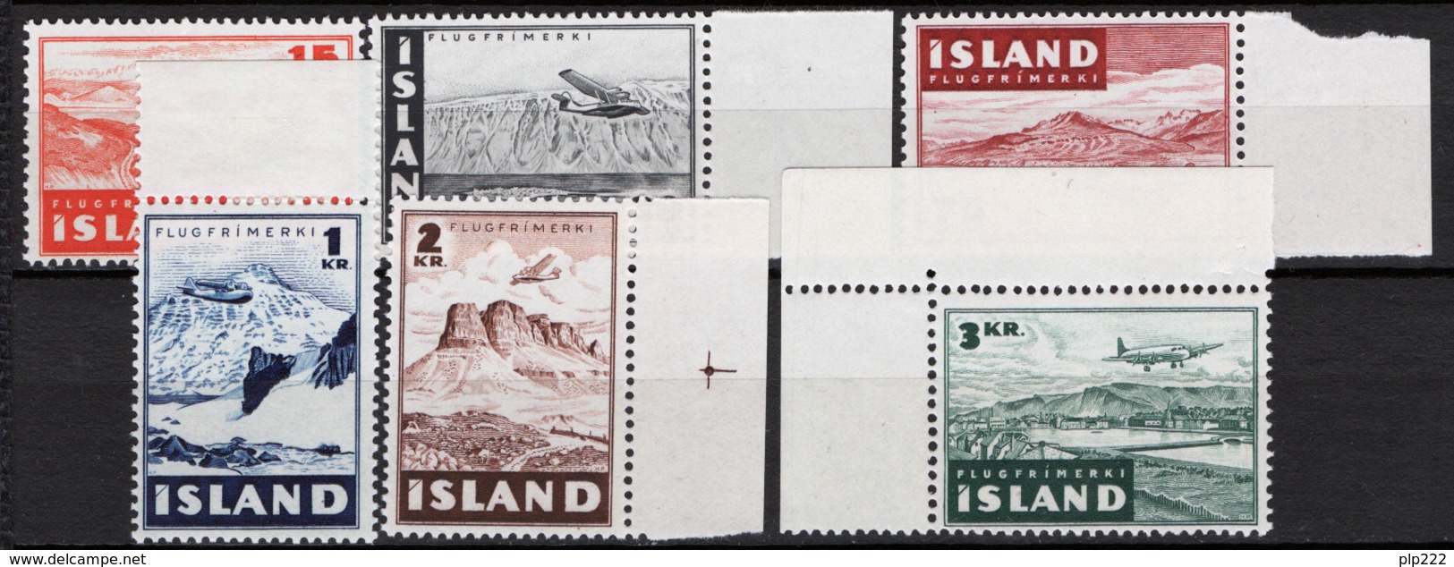 Islanda 1947 Unif. A21/26 **/MNH VF - Luchtpost