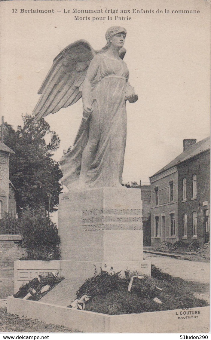 CPA Berlaimont - Le Monument érigé Aux Enfants De La Commune Morts Pour La Patrie - Berlaimont