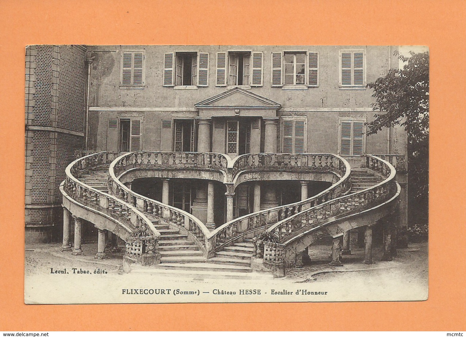 CPA - Flixecourt -  ( Somme) -  Château Hesse - Escalier D'Honneur - Flixecourt