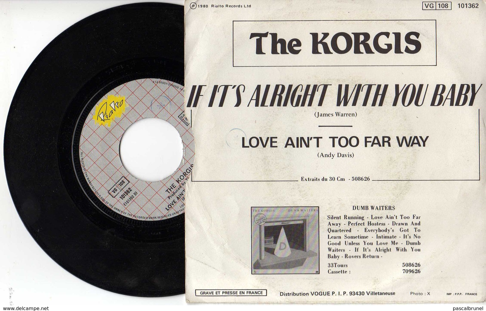 THE KORGIS - IF IT'S ALRIGHT WITH YOU BABY - Disco, Pop