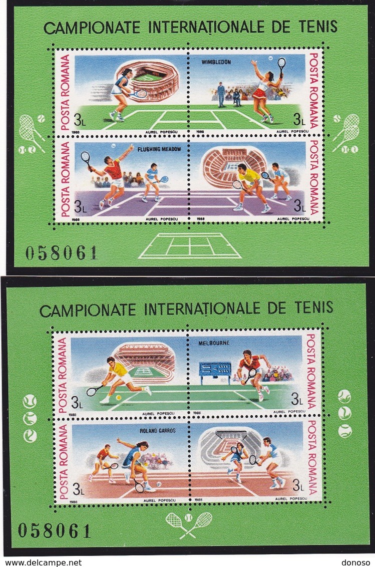 ROUMANIE 1988 TENNIS Yvert BF 196A-196B NEUF** MNH - Ungebraucht