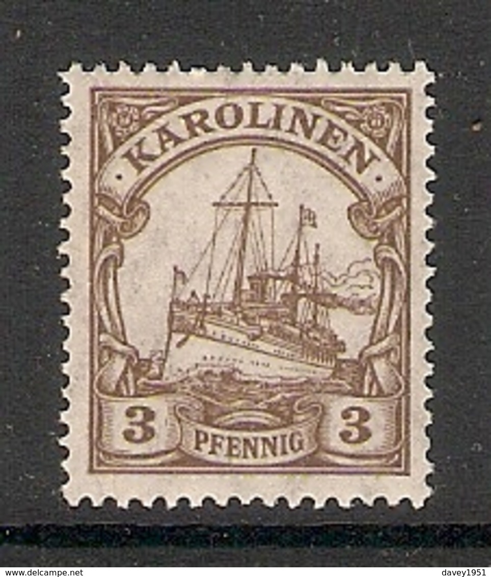 006538 Germany Caroline Is 1919 3pf MH - Caroline Islands