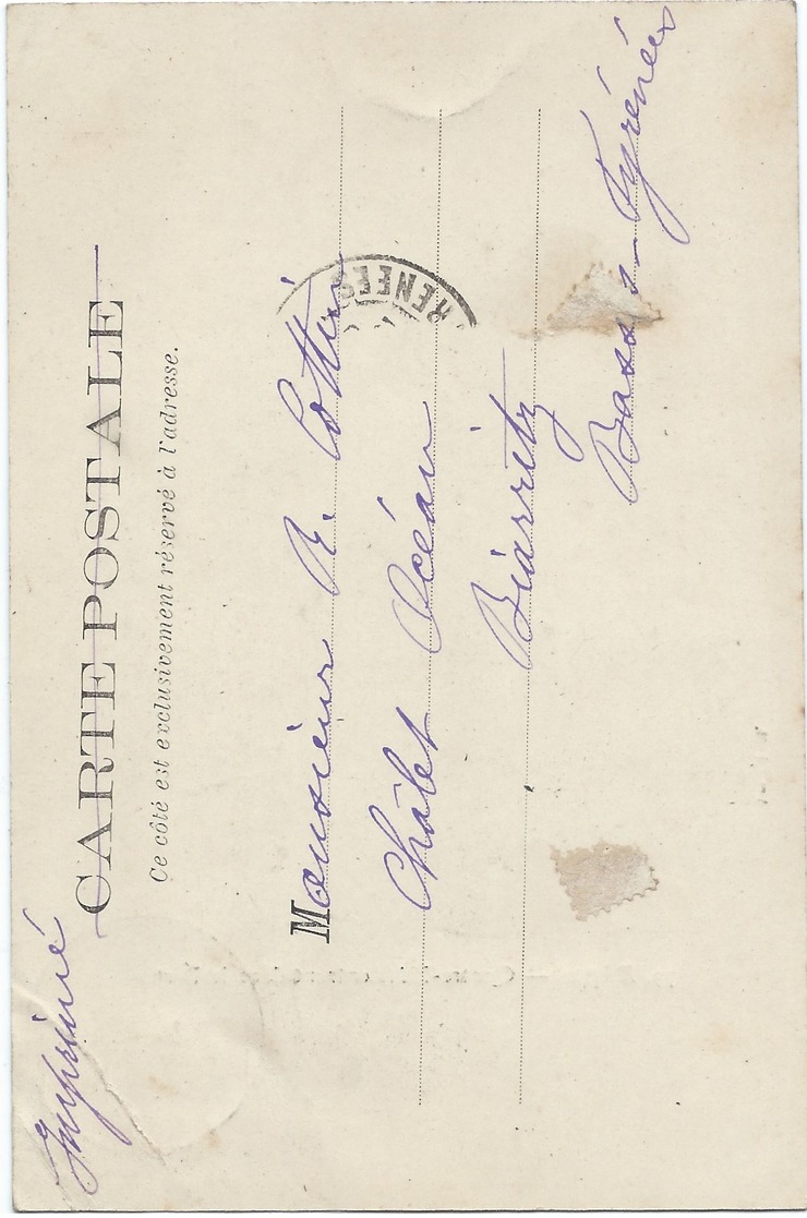 76 - Dieppe - Quatre-Mâts Entrant Dans Le Port - Cpa Précurseur - Tampon Postal De 1902 - Voiliers