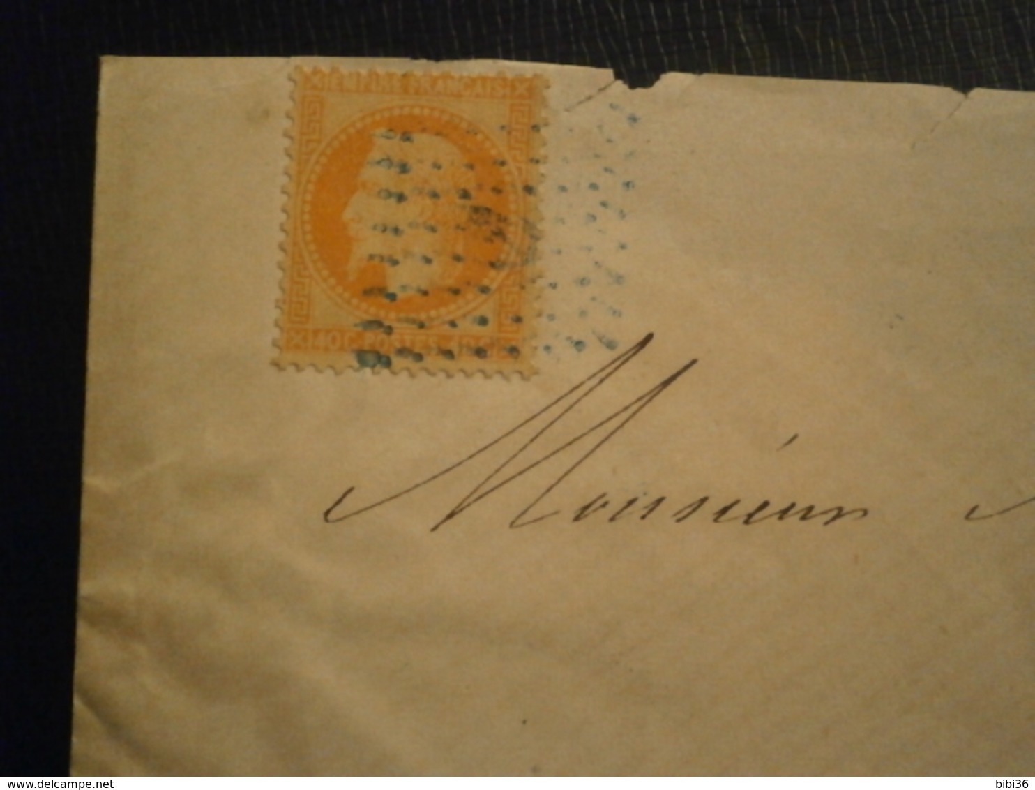 FRANCE TIMBRE NAPOLEON LAURE 31 TARIF LETTRE ENVELOPPE OBLITERATION CACHET MARITIME PAQUEBOT LEVANT ANCRE CONSTANTINOPLE - Poste Maritime