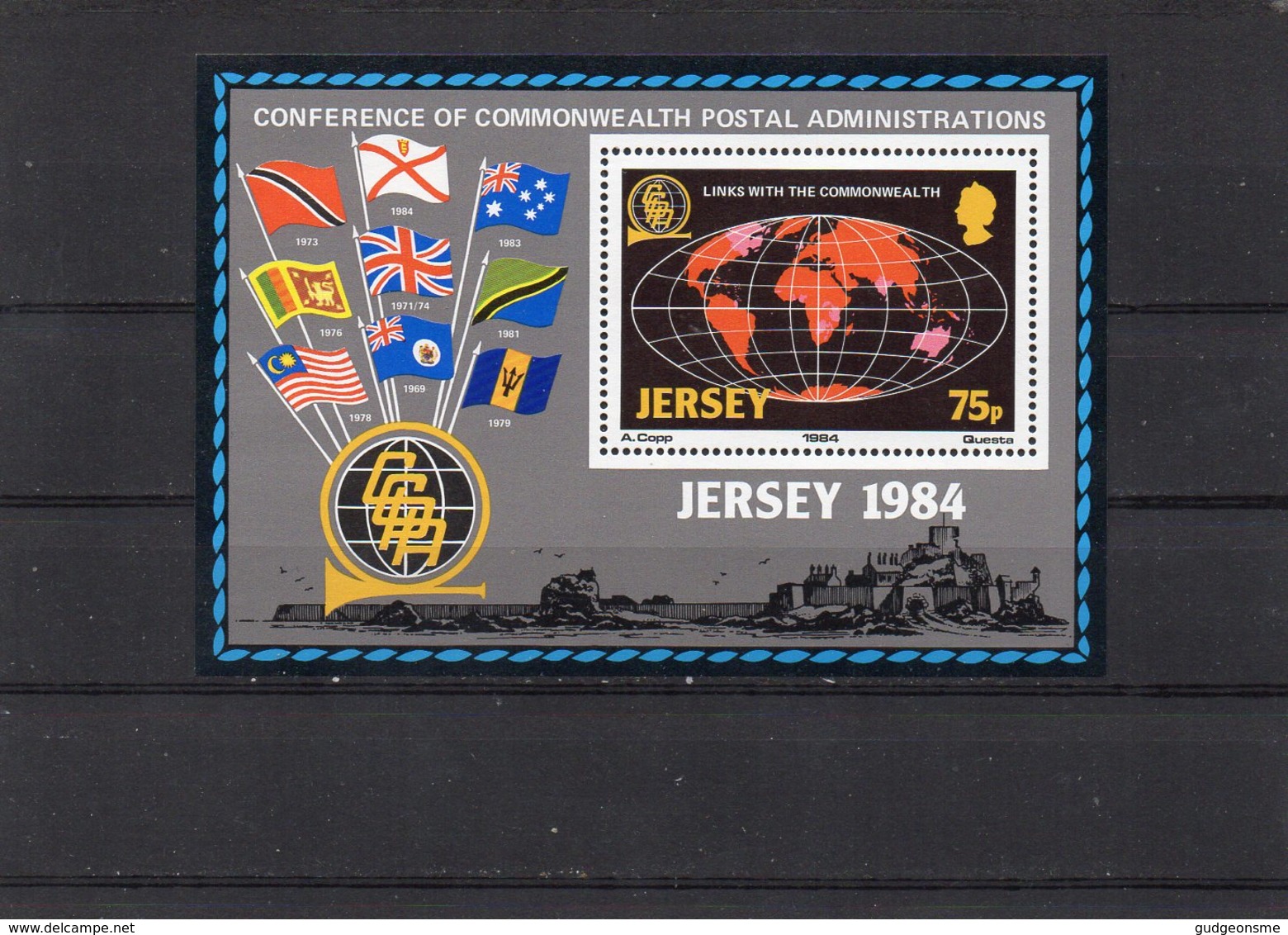 JERSEY 1984 Commonwealth Links Mini Sheet MNH - Jersey