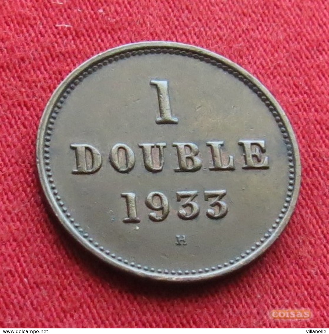 Guernsey 1 Double 1933 H KM# 11 Guernesey - Guernesey