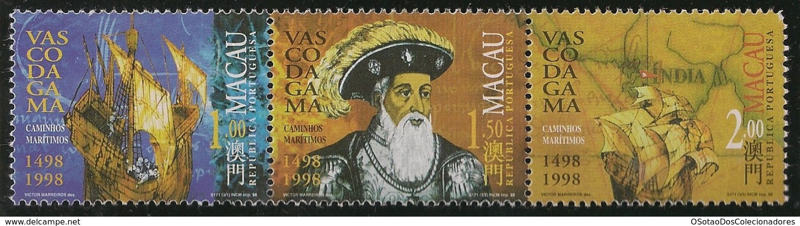 Macau Macao Chine 1998 - Vasco Da Gama Caminho Maritimos 1498 - Anniversary Of Vasco Da Gama's Voyage India MNH/Neuf - Ongebruikt