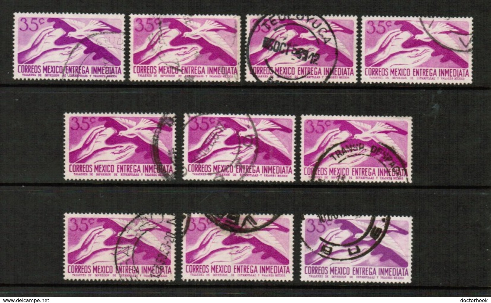 MEXICO   Scott # E 16 USED WHOLESALE LOT OF 10 (WH-243) - Vrac (max 999 Timbres)