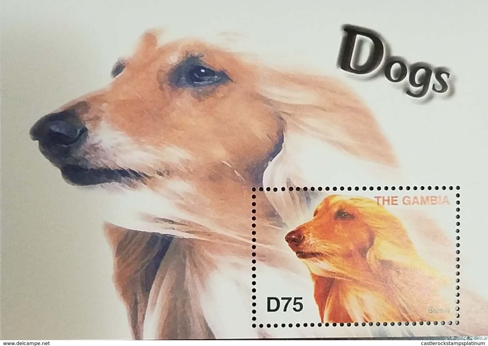 L) 2000 THE GAMBIA, DOGS, ANIMALS, D75, MNH - Gambia (1965-...)