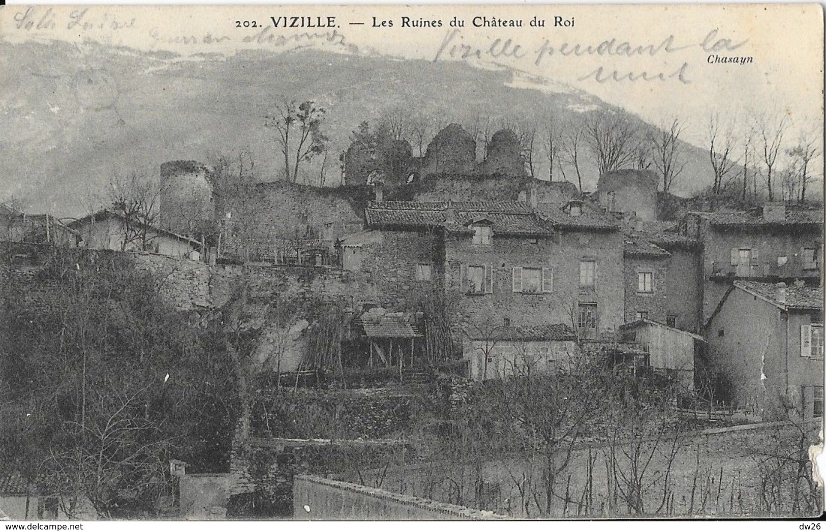 Vizille - Les Ruines Du Château Du Roi - Carte Chasayn N° 202 - Vizille
