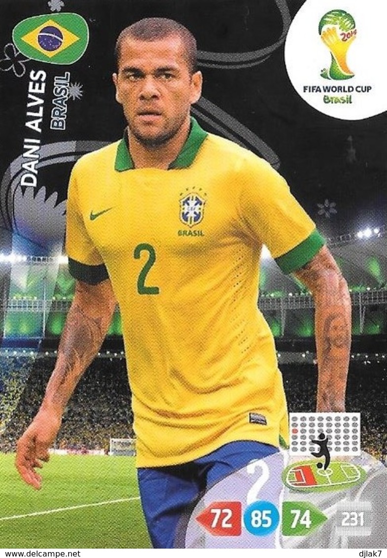 CARTE PANINI ADRENALYN COUPE DU MONDE FIFA BRESIL 2014 BRESIL DANI ALVES - Trading Cards