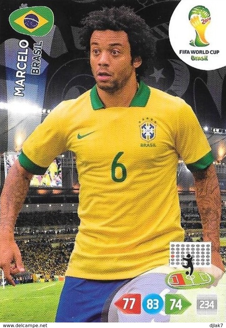 CARTE PANINI ADRENALYN COUPE DU MONDE FIFA BRESIL 2014 BRESIL MARCELO - Trading Cards