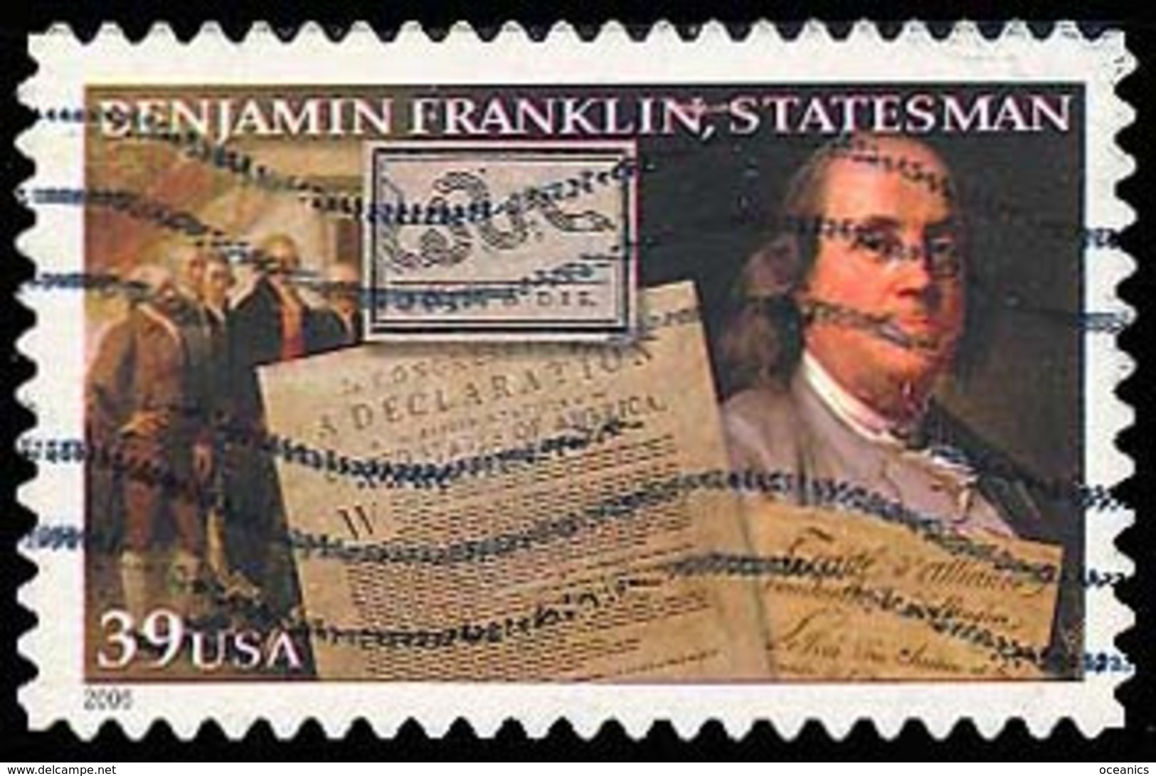 Etats-Unis / United States (Scott No.4021 - Benjamin Franklin) (o) - Gebruikt