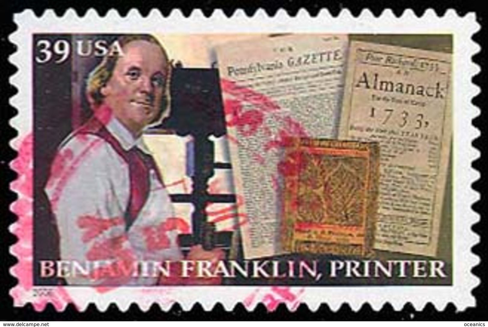 Etats-Unis / United States (Scott No.4023 - Benjamin Franklin) (o) - Gebruikt